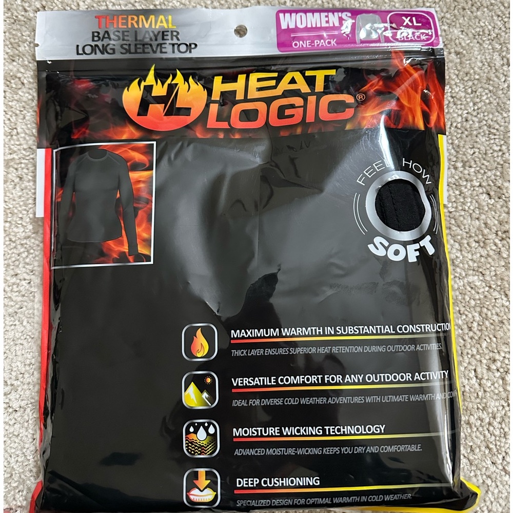 NWT Heat Logic women’s Cold Weather COZY Base Layer Long Sleeve top  size XL